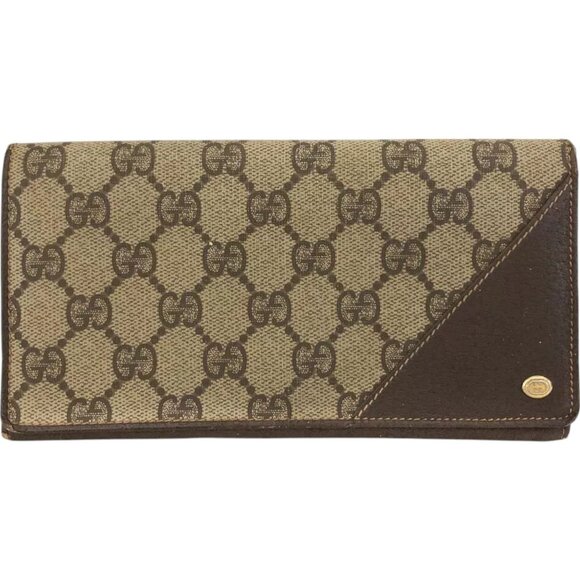 338186BQ (L1) Gucci Wallet Long Brown PVC - Picture 1 of 9